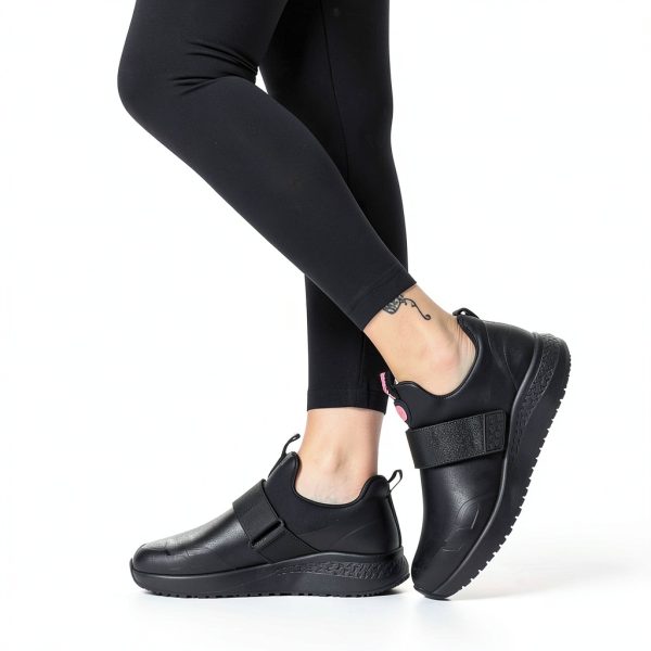 Delobi Non Slip Work Shoes Women Waterproof Slip On Comfort-4