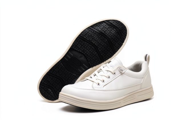 White Womens Slip Resistant Shoes Non Slip Work Shoes-5