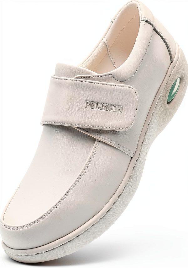 PEDASVON Womens Work Shoes Leather Lightweight Comfortable-0