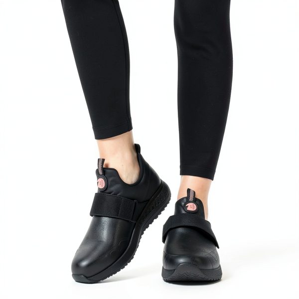 Delobi Non Slip Work Shoes Women Waterproof Slip On Comfort-3
