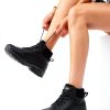 Womens Non Slip Work Boots Waterproof Comfortable Black-3