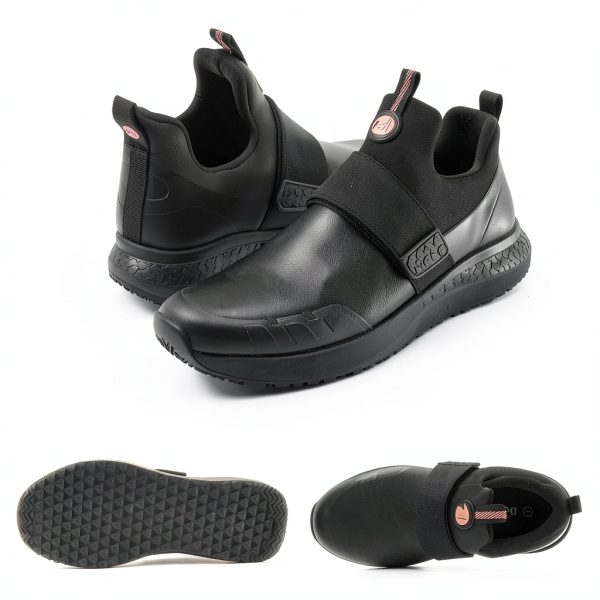 Delobi Non Slip Work Shoes Women Waterproof Slip On Comfort-2