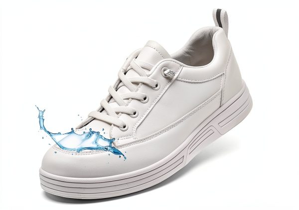 White Womens Slip Resistant Shoes Non Slip Work Shoes-2