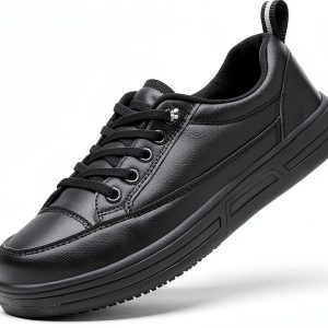 Treesky Womens Work Shoes Non-Slip Leather and Mesh-0