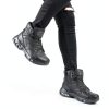 LARNMERN Womens Non-Slip Boots Black Wide Width Comfort-5