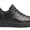 Skechers Womens Slip Resistant Work Shoes Black Memory Foam-2