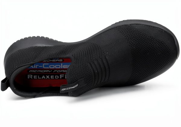 Skechers Womens Slip Resistant Athletic Shoes Black-5