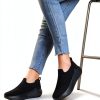 Non Slip Work Shoes Women Black Mesh Slip Resistant-5