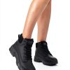 Womens Non Slip Work Boots Waterproof Comfortable Black-2
