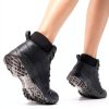 Womens Non Slip Work Boots Waterproof Comfortable Black-1