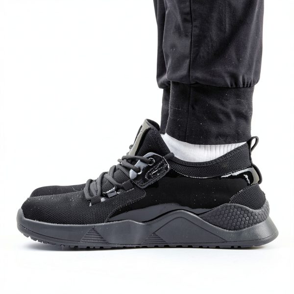 Ulogu Waterproof Non Slip Work Shoes Black Mens Womens-2