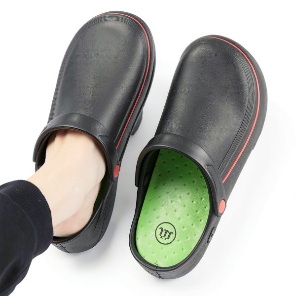 SECHRITE Non-Slip Work Shoes Waterproof Unisex Clogs-5