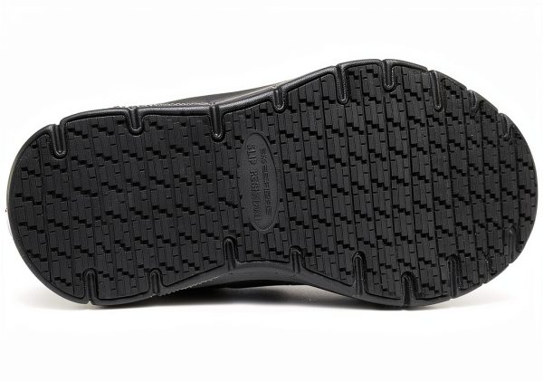 Skechers Womens Slip Resistant Work Shoes Black Memory Foam-3