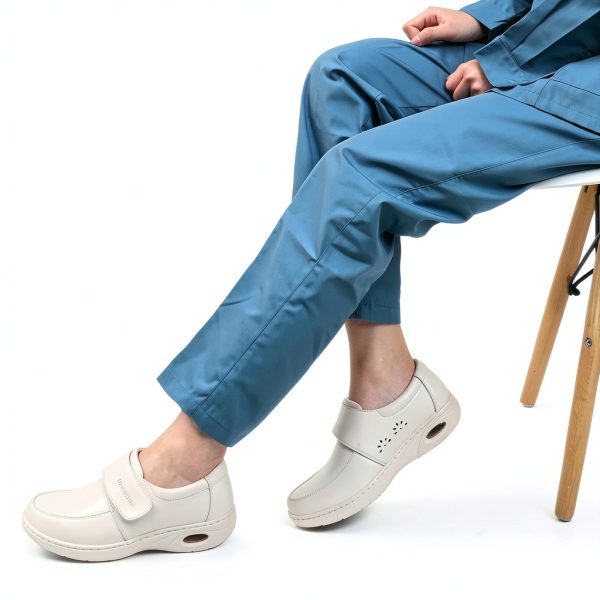 PEDASVON Womens Work Shoes Leather Lightweight Comfortable-1