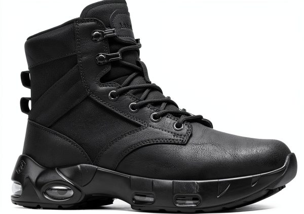 LARNMERN Womens Non-Slip Boots Black Wide Width Comfort-0