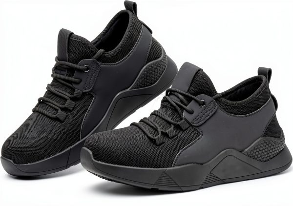Ulogu Waterproof Non Slip Work Shoes Black Mens Womens-6