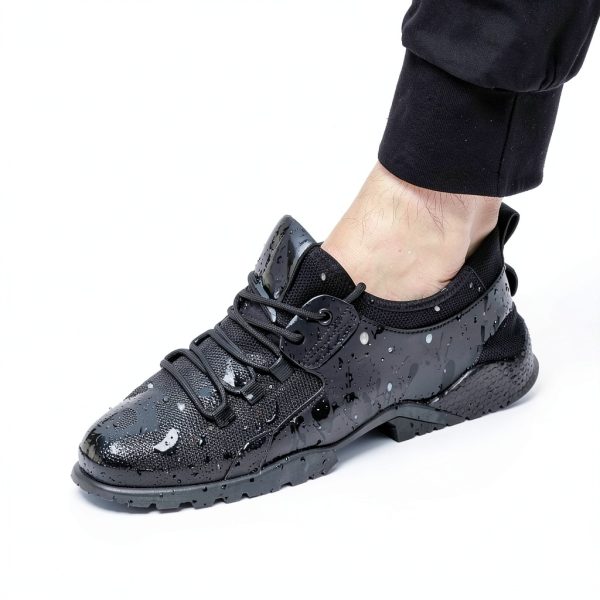 Ulogu Waterproof Non Slip Work Shoes Black Mens Womens-3