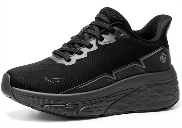 NINGO Non Slip Work Shoes Women Black Slip Resistant-0