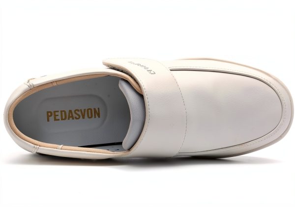 PEDASVON Womens Work Shoes Leather Lightweight Comfortable-2
