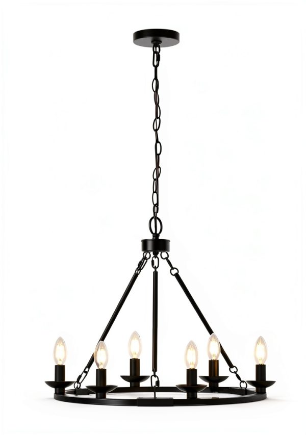 Seaside Village Chandelier 6 Light Wagon-1