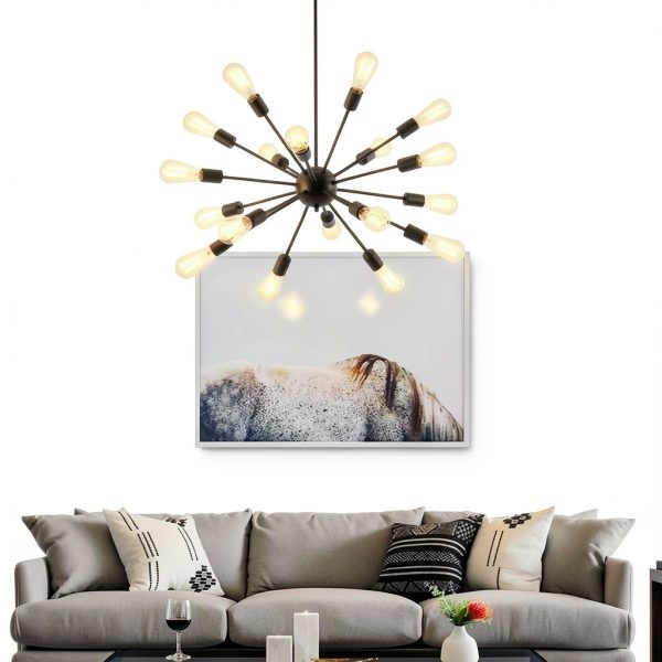Pavo 18-Light Gold Chandelier Farmhouse Style-1
