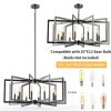 MIAYBPH Black LED Chandelier Farmhouse Style-1