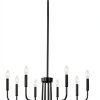 Pavo 8-Light Black Chandelier for Home Decor-2