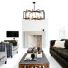 MIAYBPH Black LED Chandelier Farmhouse Style-5