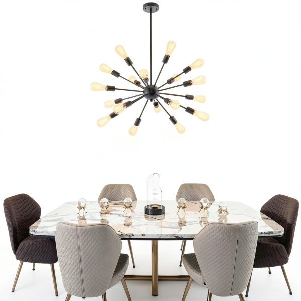 Pavo 18-Light Gold Chandelier Farmhouse Style-4