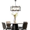 MIAYBPH Black Metal Chandelier Modern Farmhouse-5