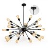 Black Farmhouse Chandelier by LIGHTDAMY 24 Lights-4