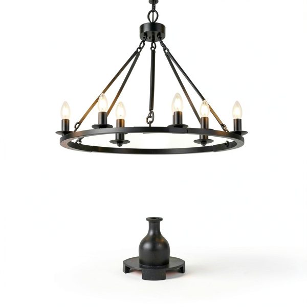 Seaside Village Chandelier 6 Light Wagon-5