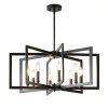 MIAYBPH Black Metal Chandelier Modern Farmhouse-0