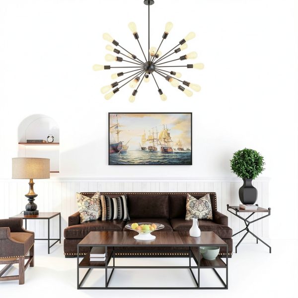 Black Farmhouse Chandelier by LIGHTDAMY 24 Lights-8