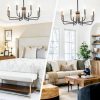 Pavo 8-Light Black Chandelier for Home Decor-8