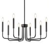 Pavo 8-Light Black Chandelier for Home Decor-0