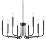 Pavo 8-Light Black Chandelier for Home Decor-0