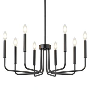 Pavo 8-Light Black Chandelier for Home Decor-0