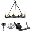 Seaside Village Chandelier 6 Light Wagon-3