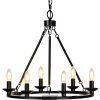 Seaside Village Chandelier 6 Light Wagon-6