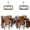MIAYBPH Black LED Chandelier Farmhouse Style-4