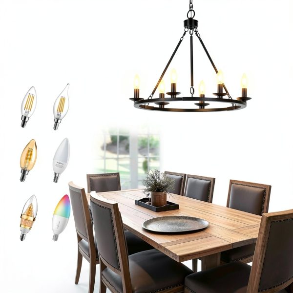 Seaside Village Chandelier 6 Light Wagon-2