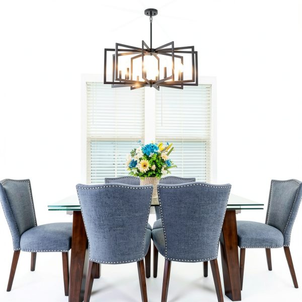 MIAYBPH Black LED Chandelier Farmhouse Style-6