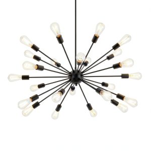 Black Farmhouse Chandelier by LIGHTDAMY 24 Lights-0
