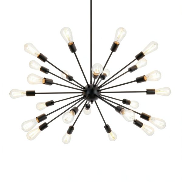 Black Farmhouse Chandelier by LIGHTDAMY 24 Lights-0