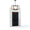 Seaside Village Black Geometric 6-Arm Chandelier Adjustable Height-3