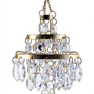 Kurt Adler Chandelier Ornament D0891 Three‑Tier Crystal Beaded Acrylic-0