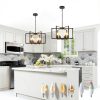 Seaside Village Black Geometric 6-Arm Chandelier Adjustable Height-2