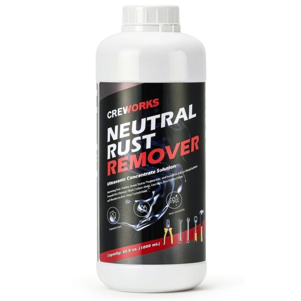 CREWORKS Ultrasonic Cleaner Solution 34oz Heavy Duty Rust Dissolver-0