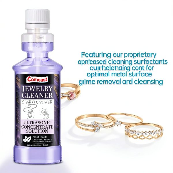 Ultrasonic Cleaner Solution Concentrate, Ultrasonic Jewelry Cleaner Solution, Professional Power for All Ultrasonic Machines, Plant Based Eyeglass otal 16.9 FL Oz (2 PK)-2